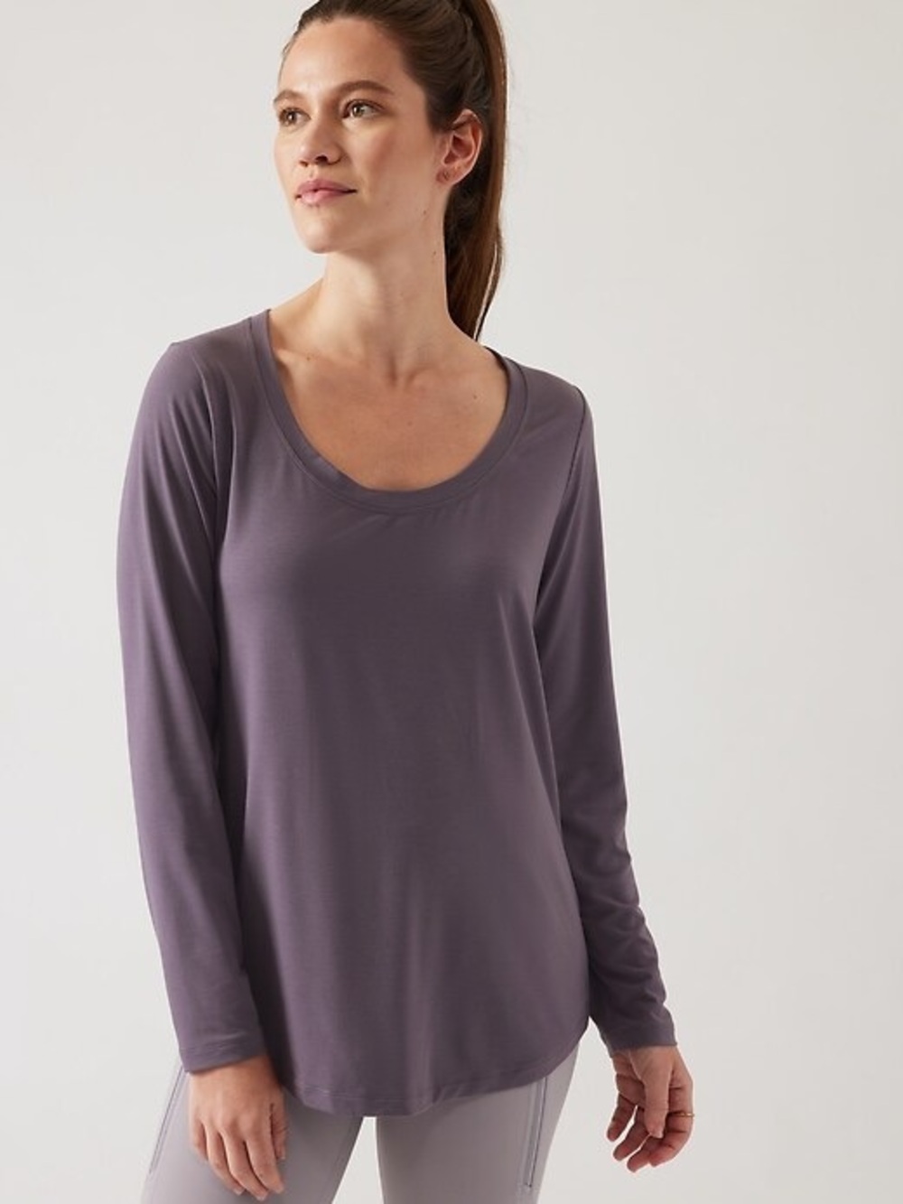 Athleta Purple Stratus II Long Sleeve Top Size XS